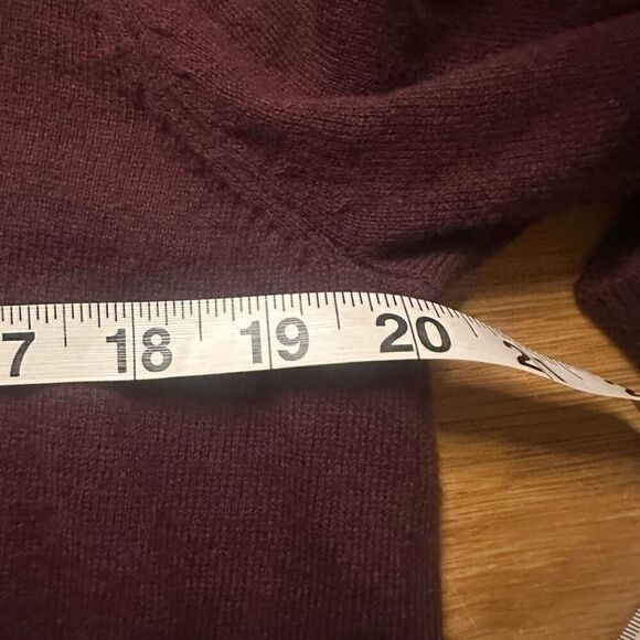 Hawker & Rye cashmere cotton blend sweater maroon medium - Picture 5 of 6